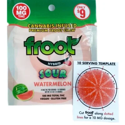 100mg Single Sour Gummy Watermelon